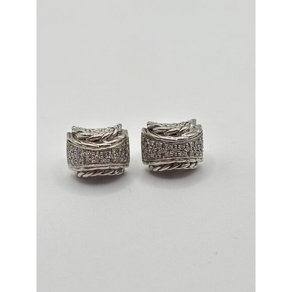 John Hardy 18K & 925 Sterling Silver Earrings - Picture 4 of 9